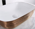 InArt Ceramic Counter or Table Top Wash Basin 45x32 CM Rose Gold - InArt-Studio