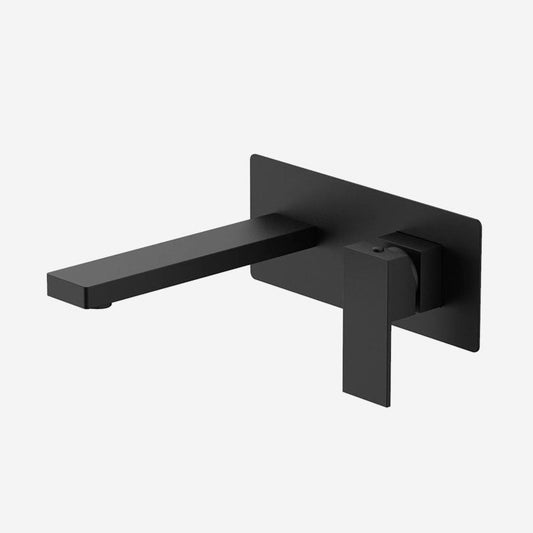 InArt Wall Mounted Single Lever Basin Mixer with Provision for Hot & Cold Water Black Matt Color - InArt-Studio