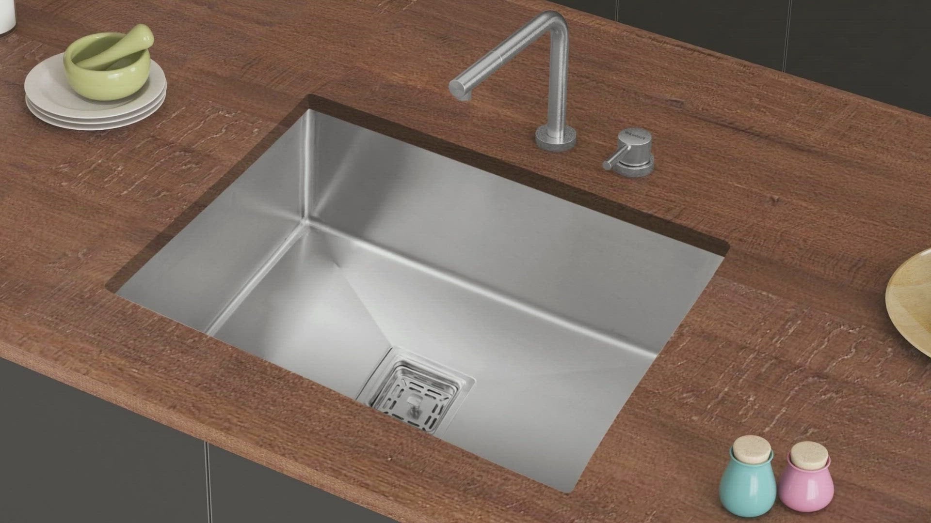handmade kitchen sink square 24x18 inch