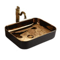 InArt Table Top Wash Basin Design 50 x 40 CM Black Rose Gold Color - InArt-Studio